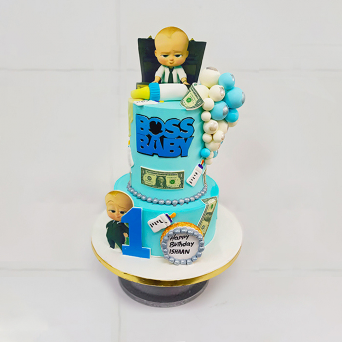 Boss Theme cake for a woman by Creme Castle